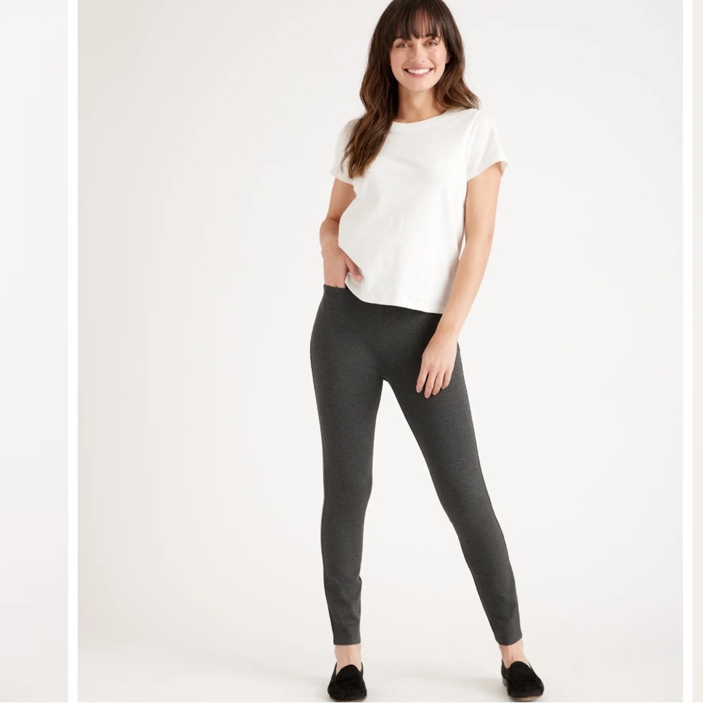 Quince Ultra-Stretch Ponte Skinny Pants Charcoal Medium